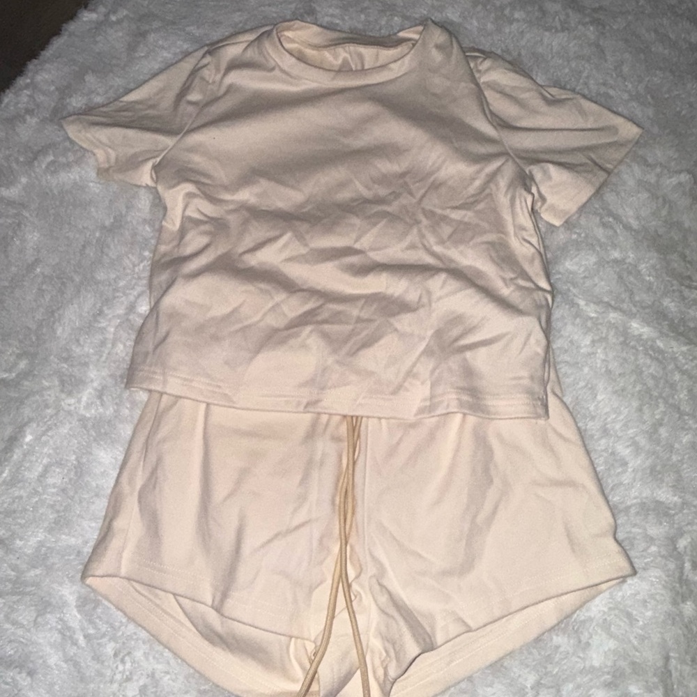 Women's Cream Sleepwear Set